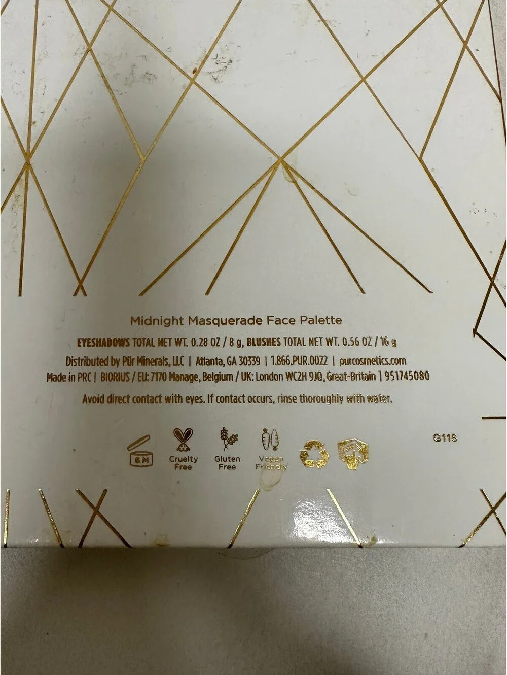 Limited Edition PUR Midnight Masquerade 10-piece face palette 0.84 oz